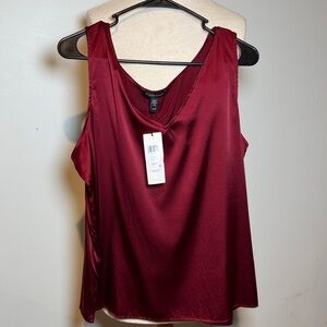 Eileen fischer Scarlett red 96% silk blouse Tank Top